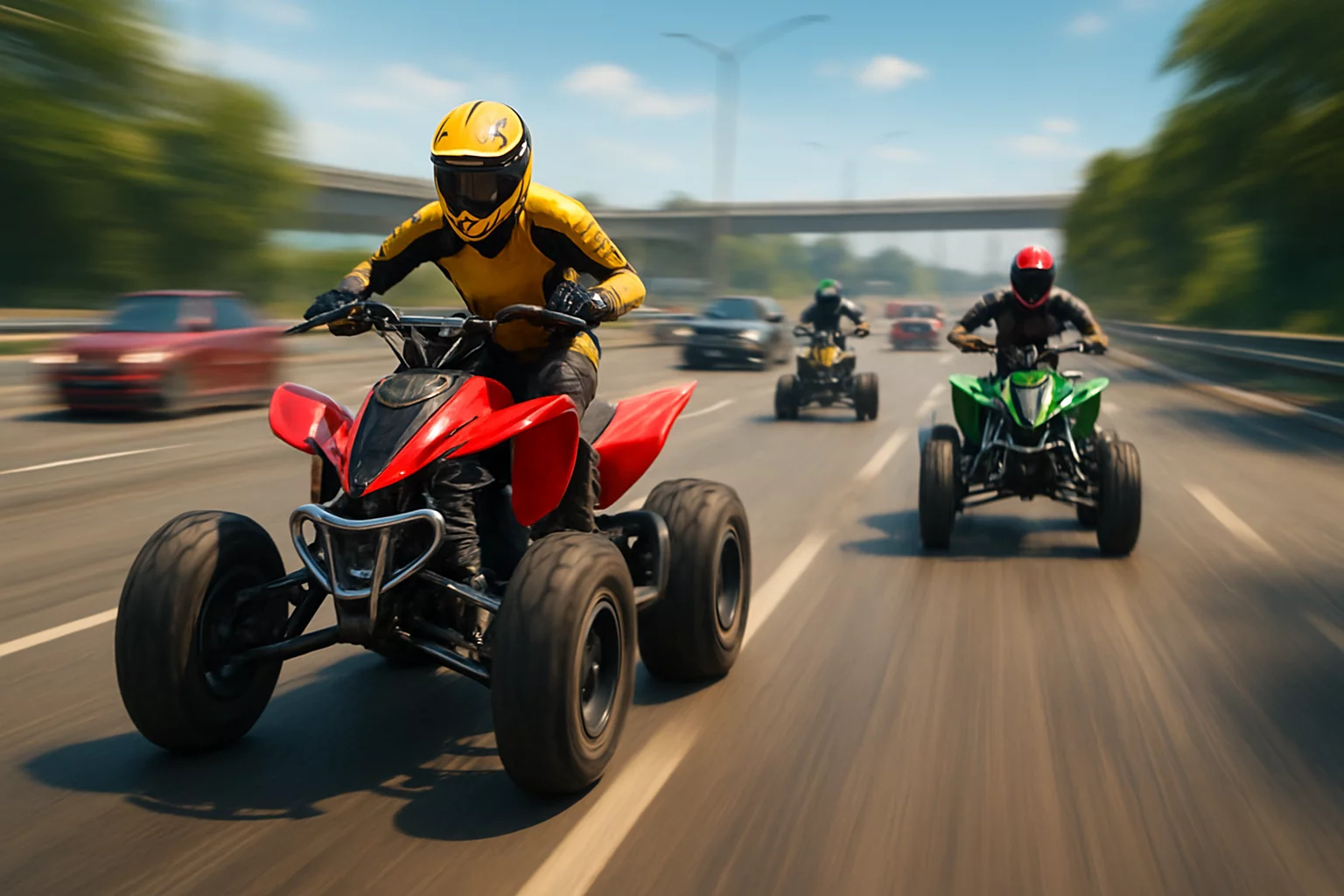 Quad Bike Traffic Racing Mania